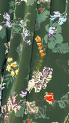 Zadig and Voltaire 100% silk green floral blouse size XS