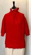 Self portrait red short sleeve knit size Large