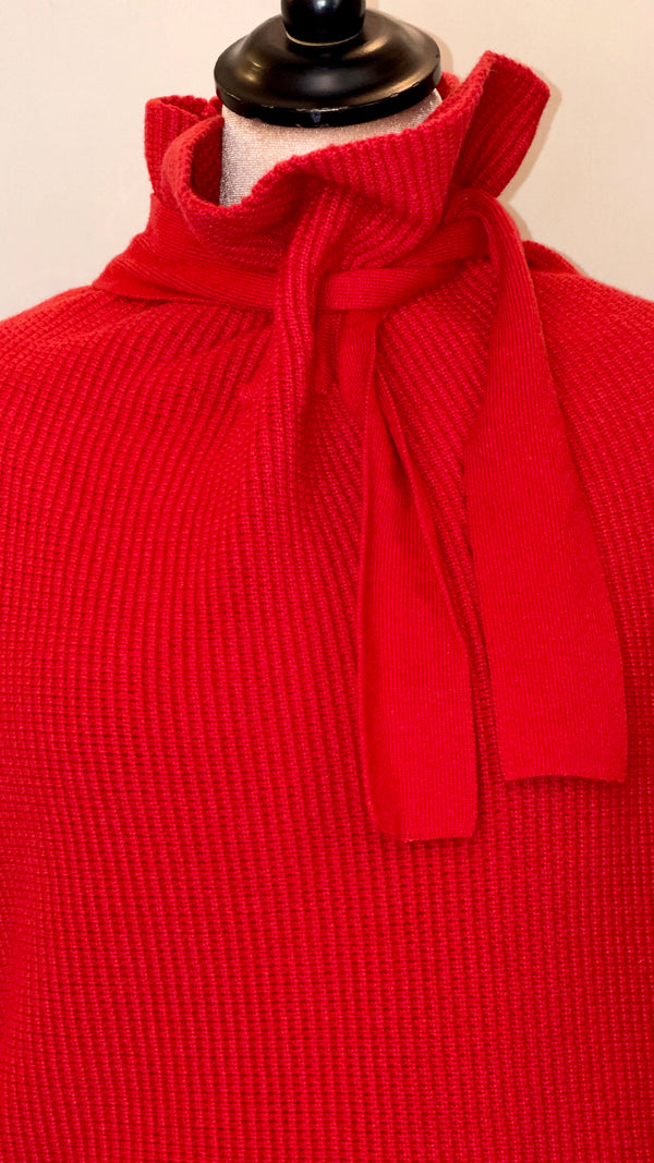 Self portrait red short sleeve knit size Large