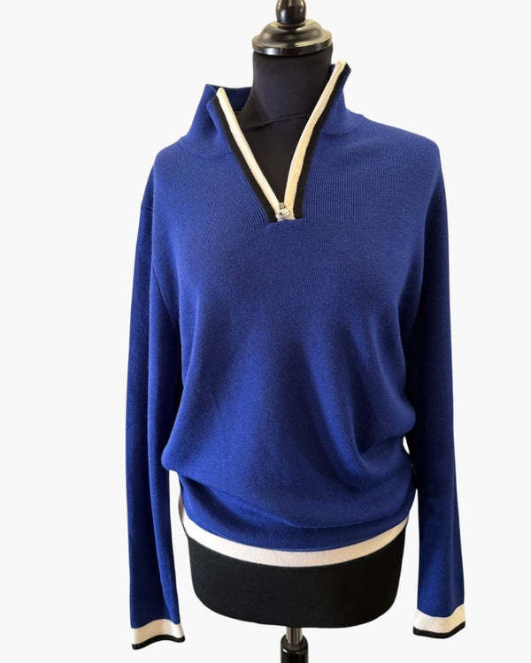 Golfino blue half zip size 12