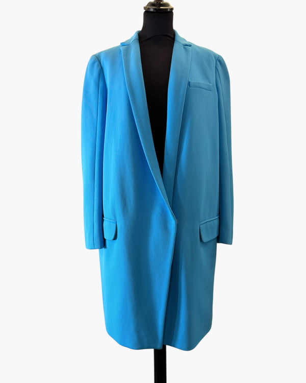 Diane Von Furstenberg turquoise long jacket size 10