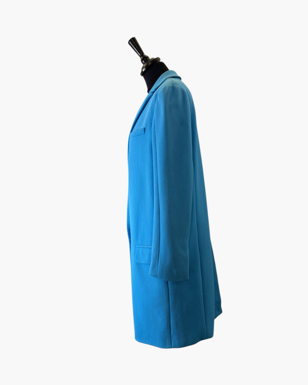 Diane Von Furstenberg turquoise long jacket size 10