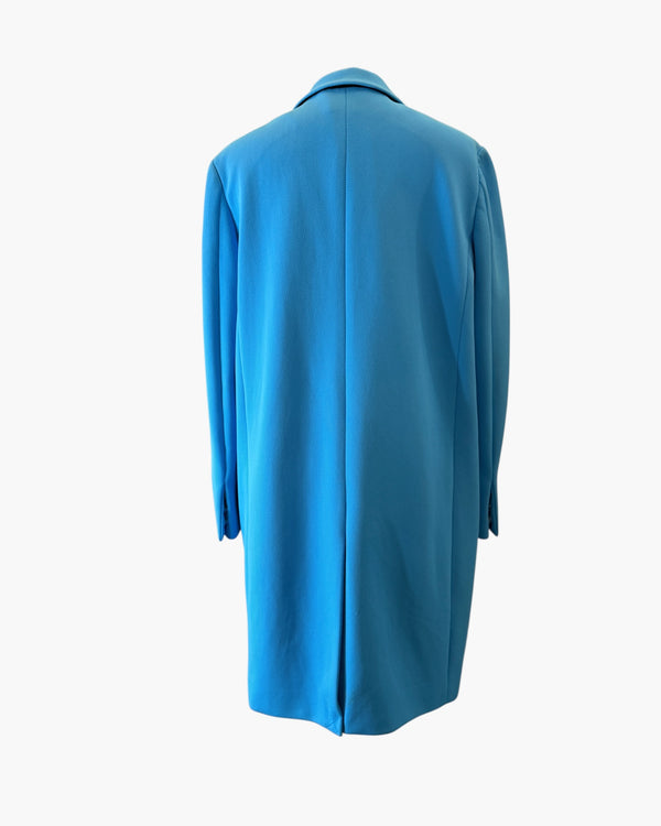 Diane Von Furstenberg turquoise long jacket size 10