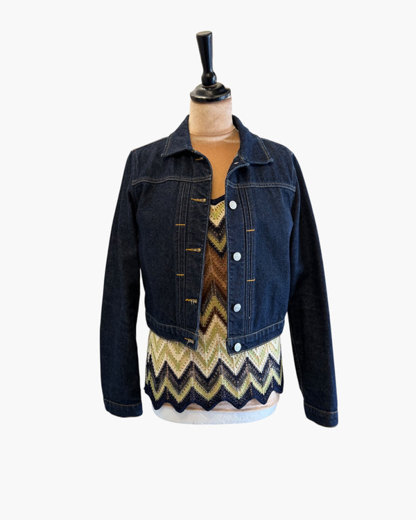 Missoni V Knit in navy & browns size 14