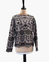 Thought grey/black top size 10