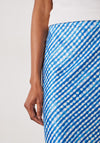 Hush blue silky skirt 8 1641