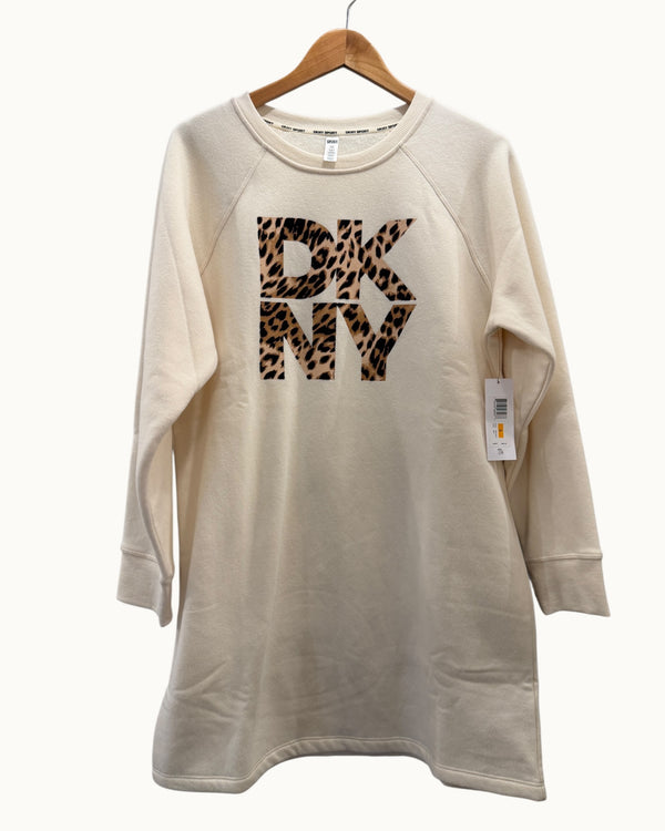 DKNY sweatshirt dress cream size small