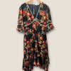 Hope and ivy navy and orange floral dress size 14