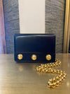 Salvatore Ferragamo black leather handbag