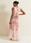 Phase eight pink floral dress size 10