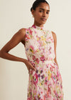 Phase eight pink floral dress size 10