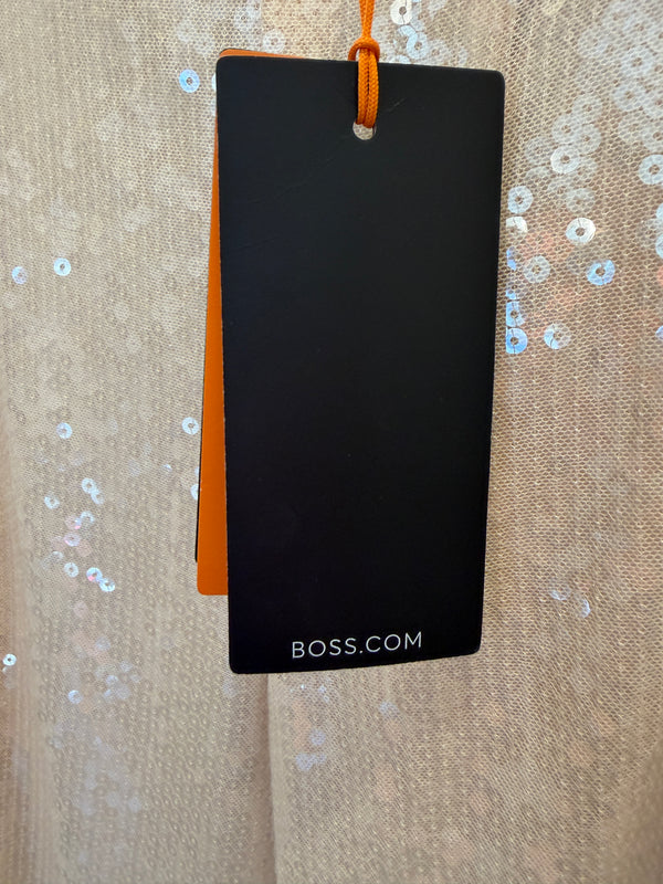 Boss Cream sequinned trousers size 10