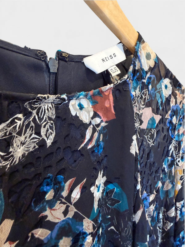 Reiss Navy Floral Dress Size 8