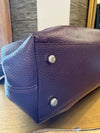 Coach grained leather purple handbag