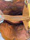 Coach tan grained leather handbag