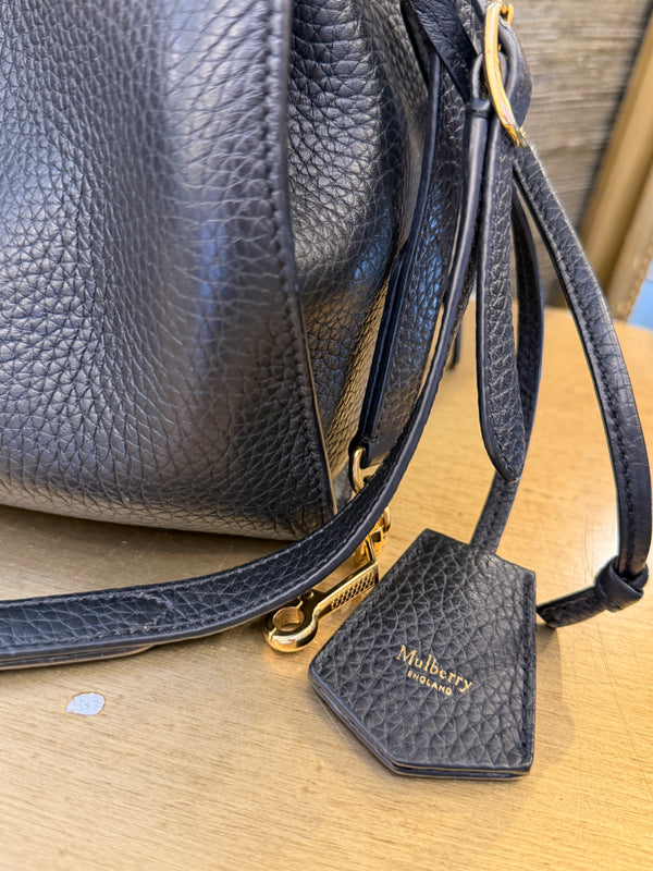 Mulberry IRIS black pebble leather handbag