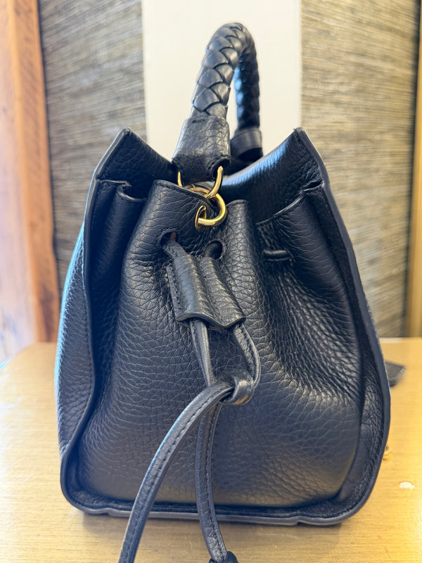 Mulberry IRIS black pebble leather handbag