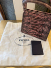 Prada Vintage Lizard Skin Small Handbag — Pink & Grey