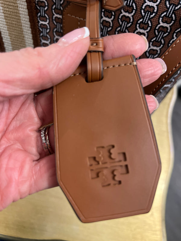 Tory Burch brown canvas totebag