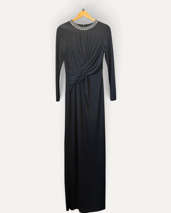 Ted Baker diamante black dress size 2 (10)