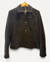 Pelle d annaia black suede jacket size 14