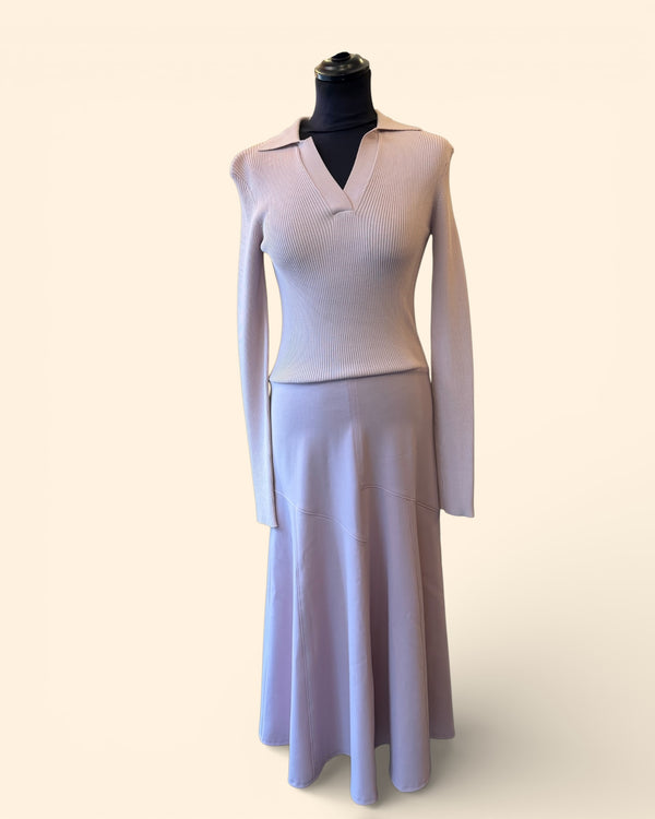 Beatrice B pink jersey/satin dress Size Small