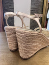 Dune gold wedge sandals size 7