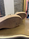 Dune gold wedge sandals size 7