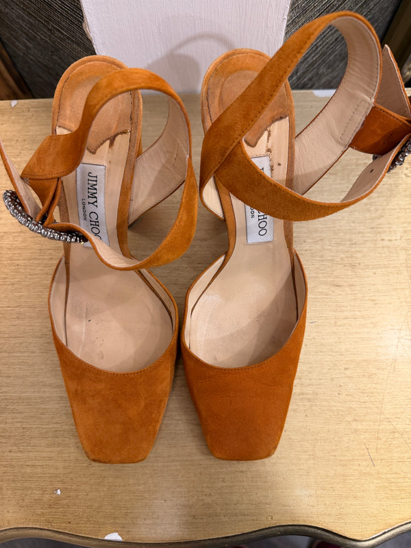 Jimmy Choo Tan suede heels size 39