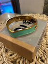 Anna Lou green/gold Bangle/ Bracelet