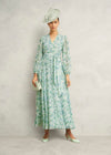 Hobbs Green Floral dress size 16