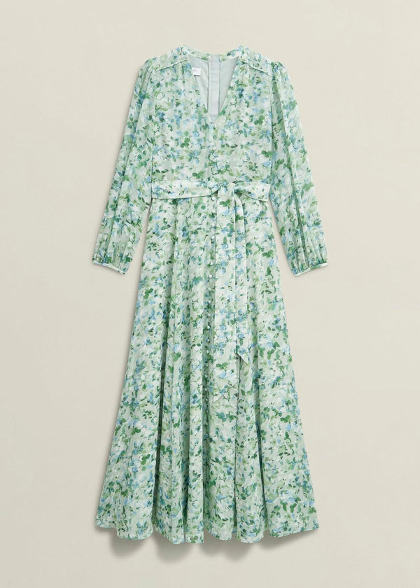 Hobbs Green Floral dress size 16