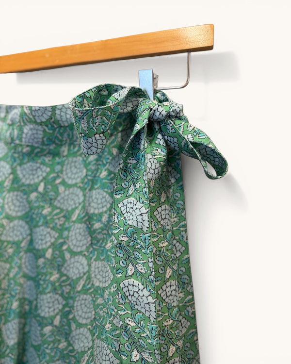 Brora green floral wrap skirt size 12
