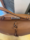 Prada Madras Cerniera Frame Doctor's Bag — Camel Leather