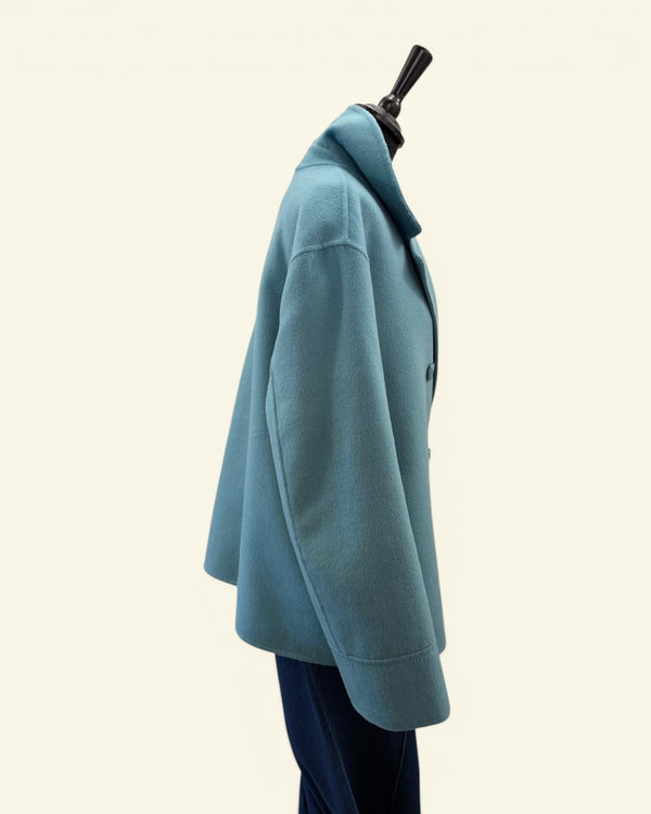 IBlues soft duck egg blue wool jacket size 14
