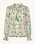 Cream, cream/blue blouse size 12