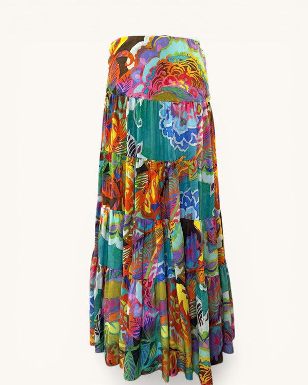 Ralph Lauren Black Label Multi-Print Cotton Skirt – Size M