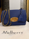 Mulberry Lily Bag – Indigo Pebbled Leather | Medium | Gold Hardware