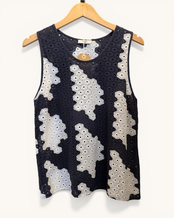 Paul smith navy/white top size 12