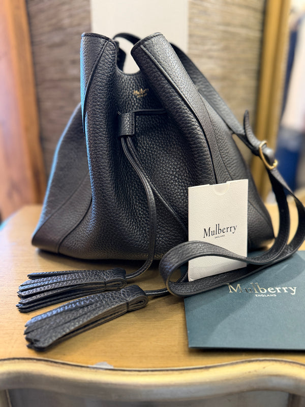 Mulberry Small Millie black grained leather