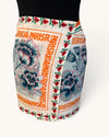 Commense Orange retro wrap skirt size small