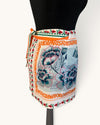 Commense Orange retro wrap skirt size small