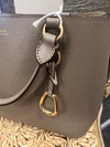 Ralph Lauren taupe stefano leather handbag