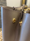 Ralph Lauren taupe stefano leather handbag