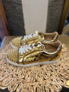 Louboutin gold trainers size 38