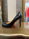 Black leather louboutin shoes 5.5