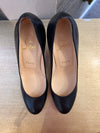 Black leather louboutin shoes 5.5