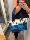 Ted Baker blue/white soft tote handbag