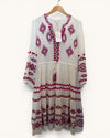 Monsoon white/pink dress size Medium