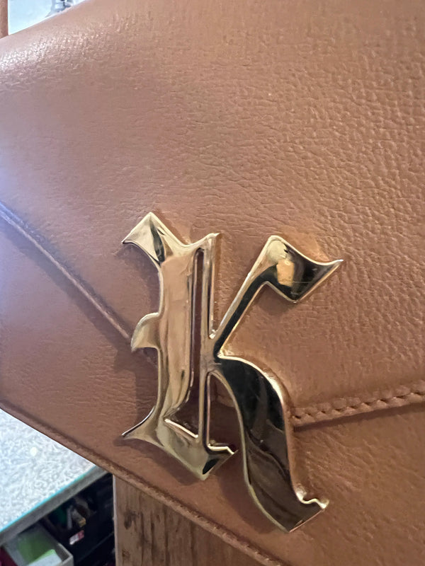 Christopher Kane tan leather handbag